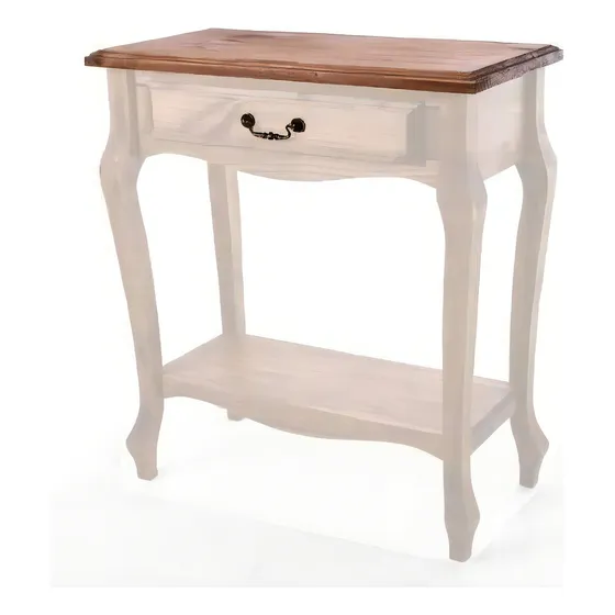 Mesa De Arrime Consola Luis Xv Color Rustico/blanco