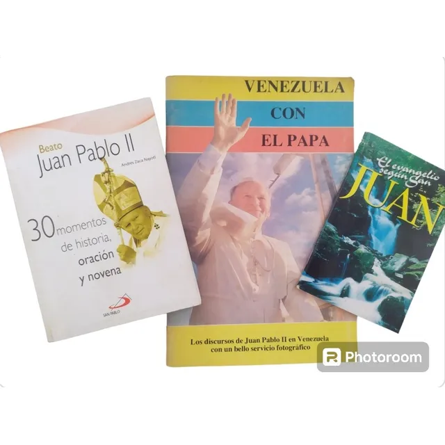 3 Libros Beato Juan Pablo Ii Con El Papá En Vz, El Evangelio