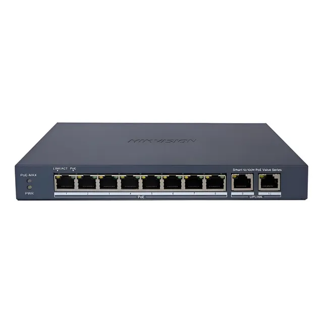 Switch 8 Puertos Fast Ethernet Poe Hikvision Ds-3e1310p-ei/m