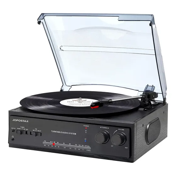 Tocadisco De Acetato Con Radio Am Fm Y Bluetooht Nuevo