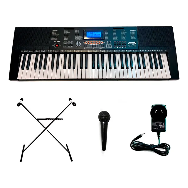 Órgano Teclado Musical Sunset 61 Teclas + Soporte Y Mic