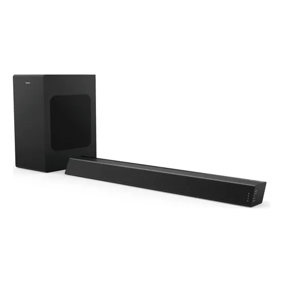 Philips B7305 - Altavoz De Barra De Sonido Dolby De Rendimiento De Audio De 2.1 Canales De 300 Vatios Con Subwoofer Inalámbrico, Hdmi Arc (tab7305)