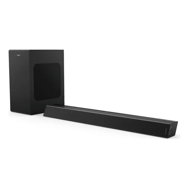 Philips B7305 - Altavoz De Barra De Sonido Dolby De Rendimiento De Audio De 2.1 Canales De 300 Vatios Con Subwoofer Inalámbrico, Hdmi Arc (tab7305)