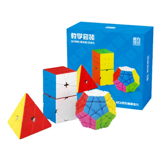 Paquete 4 Cubos Moyu Megaminx, Skewb, Square 1 Y Pyraminx Stickerless
