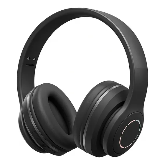 Fone Sem Fio Bluetooth 5.3 Preto Led Rgb Ajustável