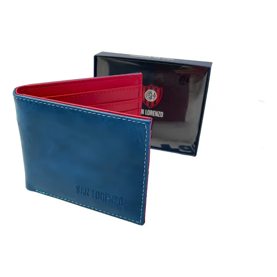 San Lorenzo Oficial Hombre Billetera Color Azul