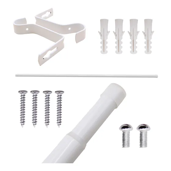 Barral Cortinero Extensible Aluminio Pintado 110 A 210 Cm