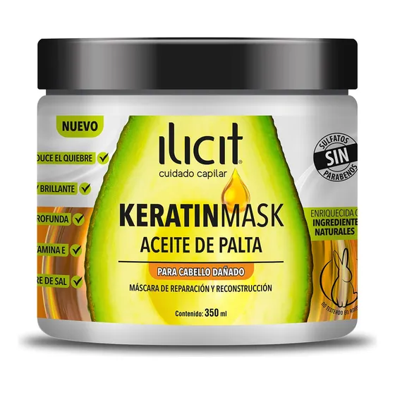 Mascara Ilicit Keratinmask Aceite De Palta 350 Ml