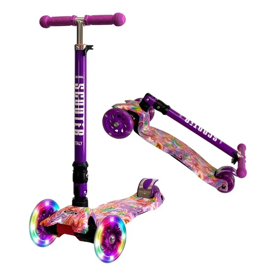 Monopatin Graffiti 4 Ruedas Scooter Italy Original Plegable