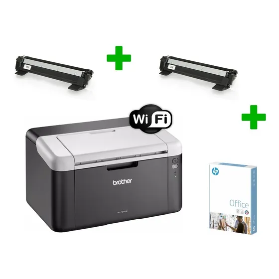 Impresora Laser Brother Monocromatica Wifi + 2 Toner + Papel