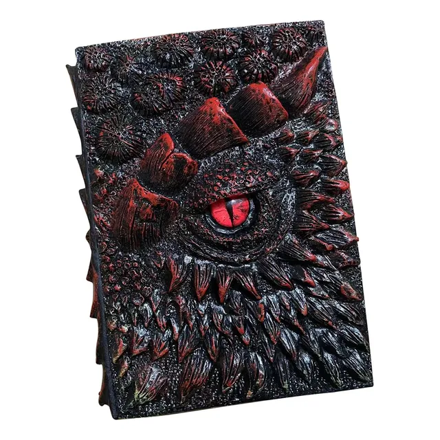 Diario Con Relieve De Ojo De Dragón 3d, Libreta De Rojo