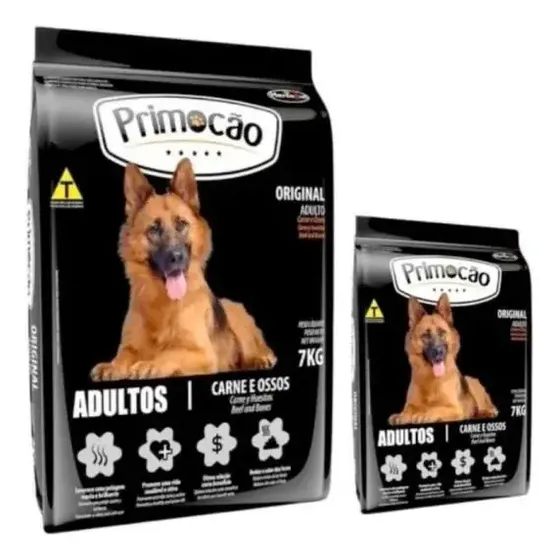 Comida seca perro adulto 29kg sabor carne Primoção Hercosul pelaje brillante | Cuotas sin interés
