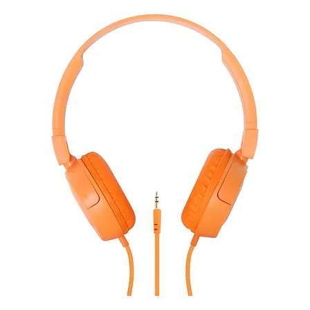Audifonos On Ear Urbano Alambrico Cable De 1.2m Jack 3.5mm Color Naranja