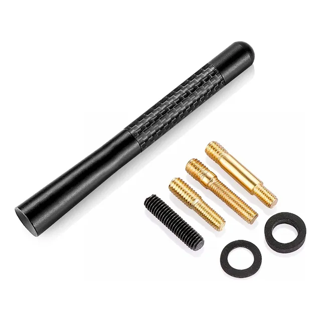 Antena Corta Universal Techo Auto 12 Cm Negro