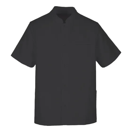 Chaqueta Negra Cuello Mao Cocina, Sanidad, Chef, Unisex