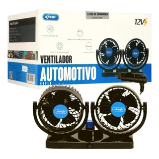 Ventilador Automotivo Knup Duplo Com Ajuste P/ Carro 12 Volt Ventilador Automotivo Knup Duplo Com Ajuste P/ Carro 12 Volt