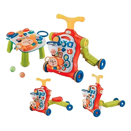 Caminador Mesa Bici Para Bebe Musical De Juguete 5 En 1 Verde