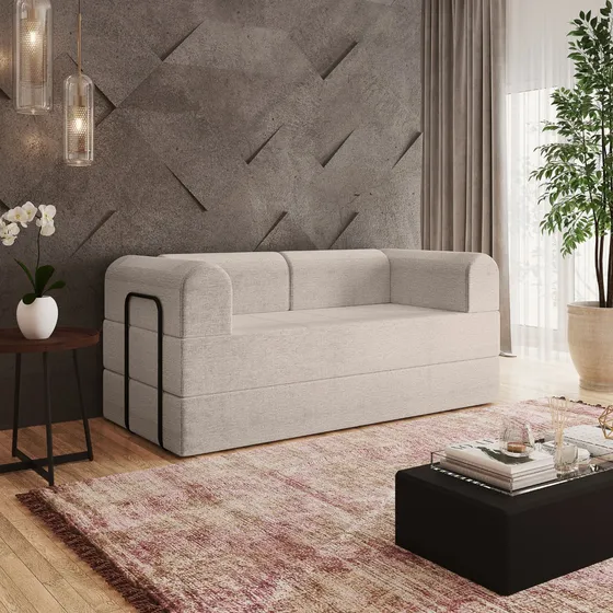 Sofá Cama Modular Mônaco 2 Lugares Retrátil Confortável