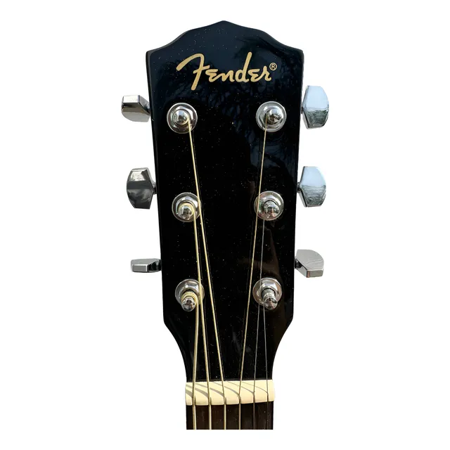 Guitarra Fender Electroacustica + Estuche Duro Diestro Nueva Negro Diestro Rosewood