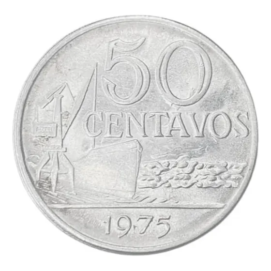 Moeda Antiga ( 50 Centavos 1975 ) 3 Pçs