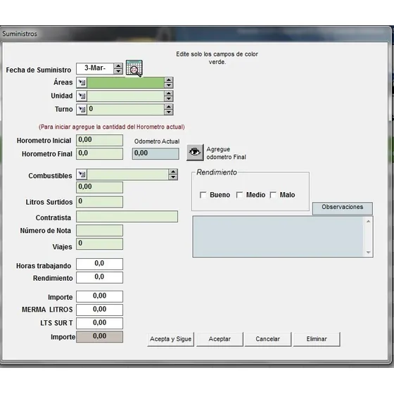 Software Para Control De Suministros Transporte.