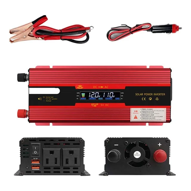 Convertidor De Coche De 12v/24v-110v 6000w Con Pantalla