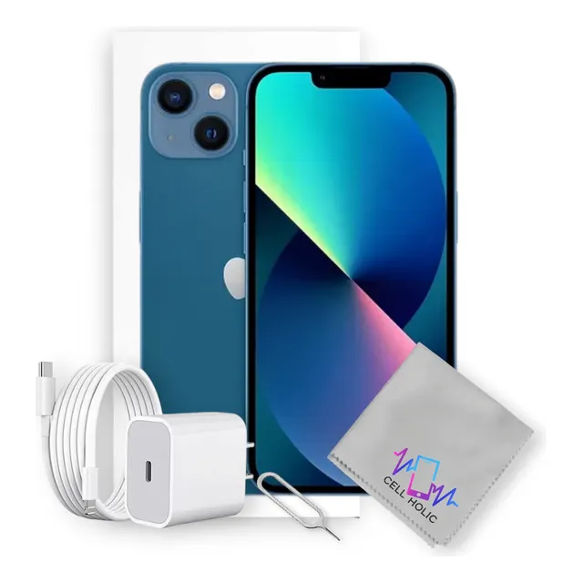 Apple Iphone 13 (128 Gb) - Azul Con Caja Original Azul (Reacondicionado)