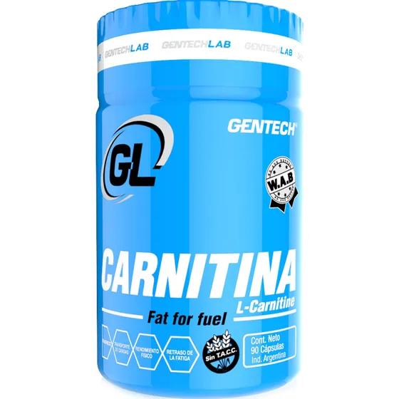 Frasco Gentech Alto Rendimiento Carnitina X 90 Cápsulas
