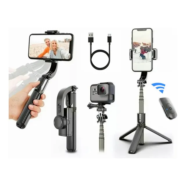 Estabilizador Celular Gimbal L08 Selfie Stick, Tripode/mando