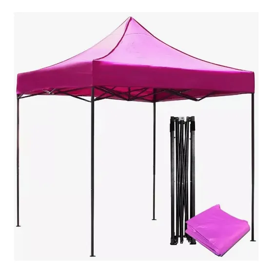 Carpa Toldo Retractil Plegable 3x3 M Reforzado Impermeable Color Rosa Chicle