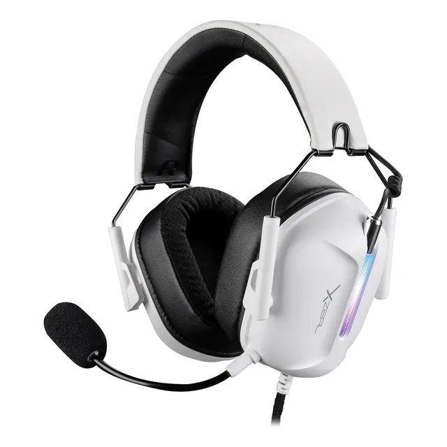 Diadema Gamer Xzeal Audifono Rgb Sonido 360 envolvente Alámbrico 3.5mm USB Color Blanco