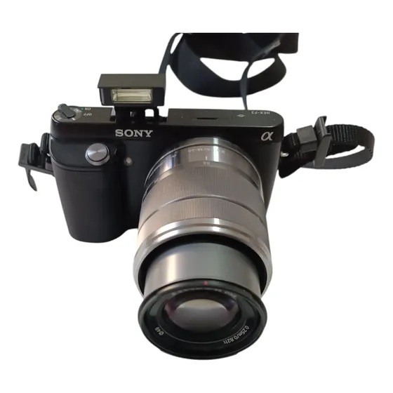 Câmera Sony Nex F3 Completa Com Lente 18-55 Mm Preto