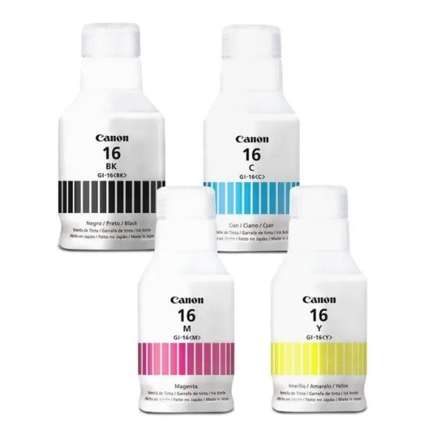 Kit 4 Tintas Canon  Gi-16 Para Maxify Gx6010 Y Gx7010 Fac