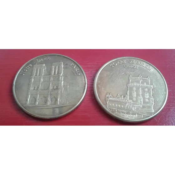 Moeda Medalha Monnaie De Paris Notredame E Torre Belem