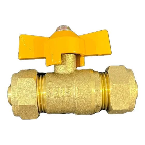 Llave Valvula De Paso Bola Para Gas 1/2 Bronce Brickell