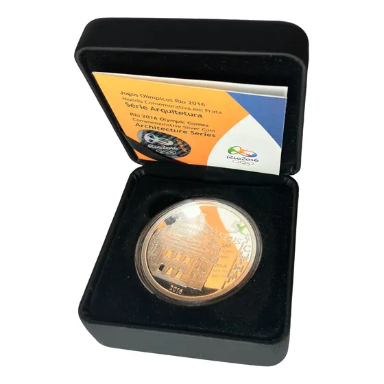 Rara Moeda De Prata Oficial Da Olimpiada Do Rio - Municipal