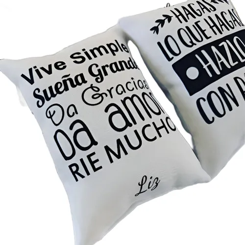 10 Almohadas Personalizadas Souvenirs/frases/15años 15x20cm