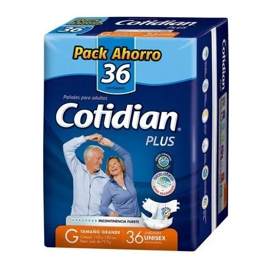 Pañales para adultos Cotidian Adultos Plus Grande x 36 u