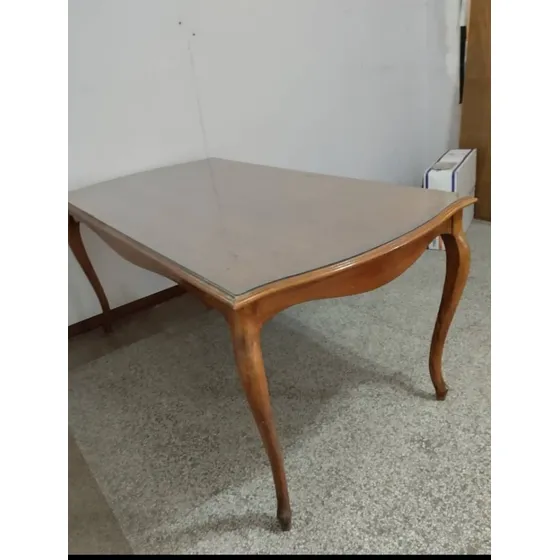 Mesa Con Vidrio Madera Cedro Comedor Sala