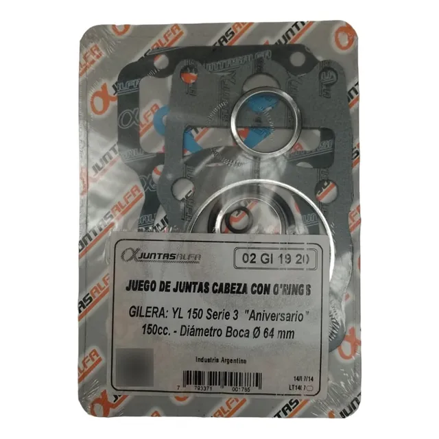Junta Cabezal Gilera Yl 150 Serie 3 Diam Boca 64mm