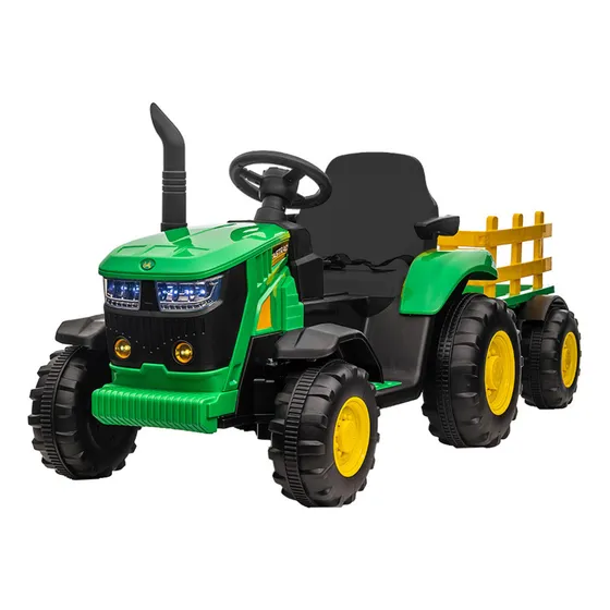 Trator Elétrico Infantil Verde Com Controle Remoto 12v Zippy Toys 110/220V