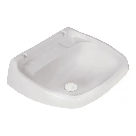 Lavabo de plástico blanco con válvula grande - Metasul - Blanco