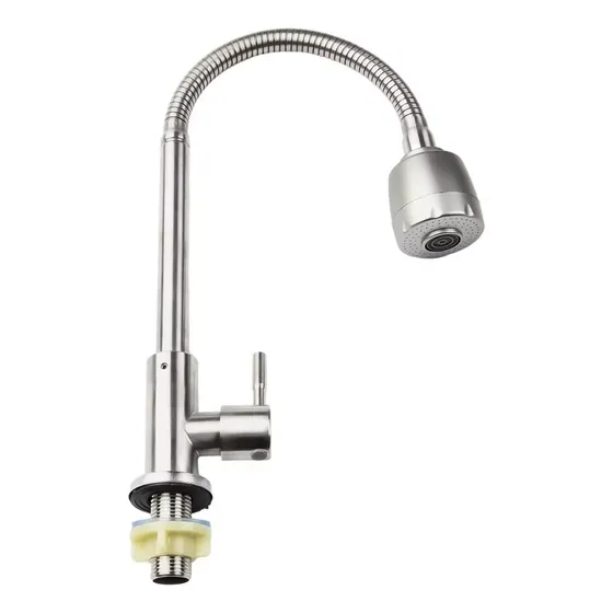 Llave Lavaplatos Flexible Agua Fría En Acero