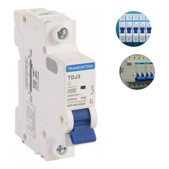 Disjuntor Monopolar 1p Tramontina Tdj3 Unipolar 3ka 10 A 63a