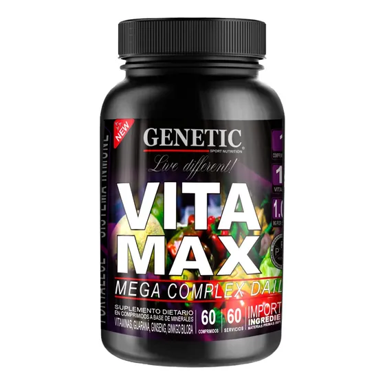 Energía Vita Max Ginkgo Biloba Vitaminas Minerales Genetic