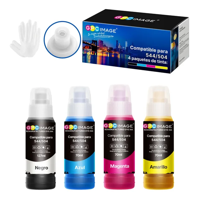Kit 4 Tinta Para 544 Para Epson L1110 L1210 L3110 L3150