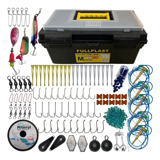 Caja Grande De Pesca Kit Combo Variada Completa Cucharas