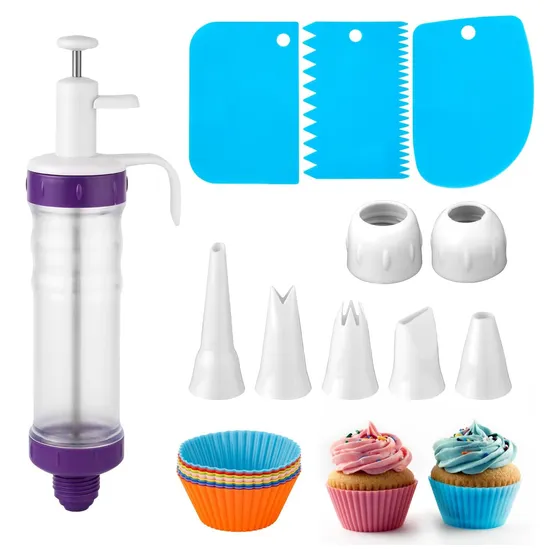 Set De 19 Piezas De Jeringa Para Decorar Postres, Un Kit De 