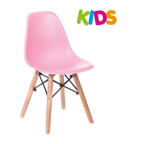 Silla infantil Charles Eames Eiffel Kids rosa