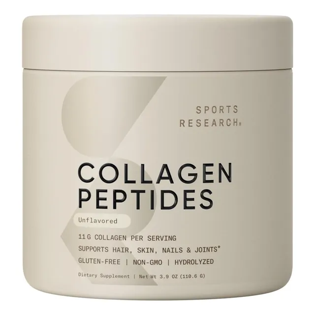 Péptidos De Colágeno 11g Sports Research 110.6 Gr Sin Sabor